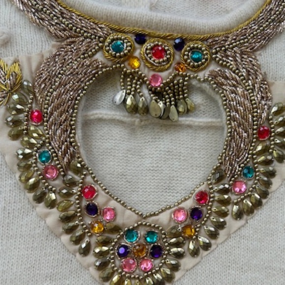 Manoush Paris Embellished Sweater, Sz 34FR (XS) - Picture 3 of 5